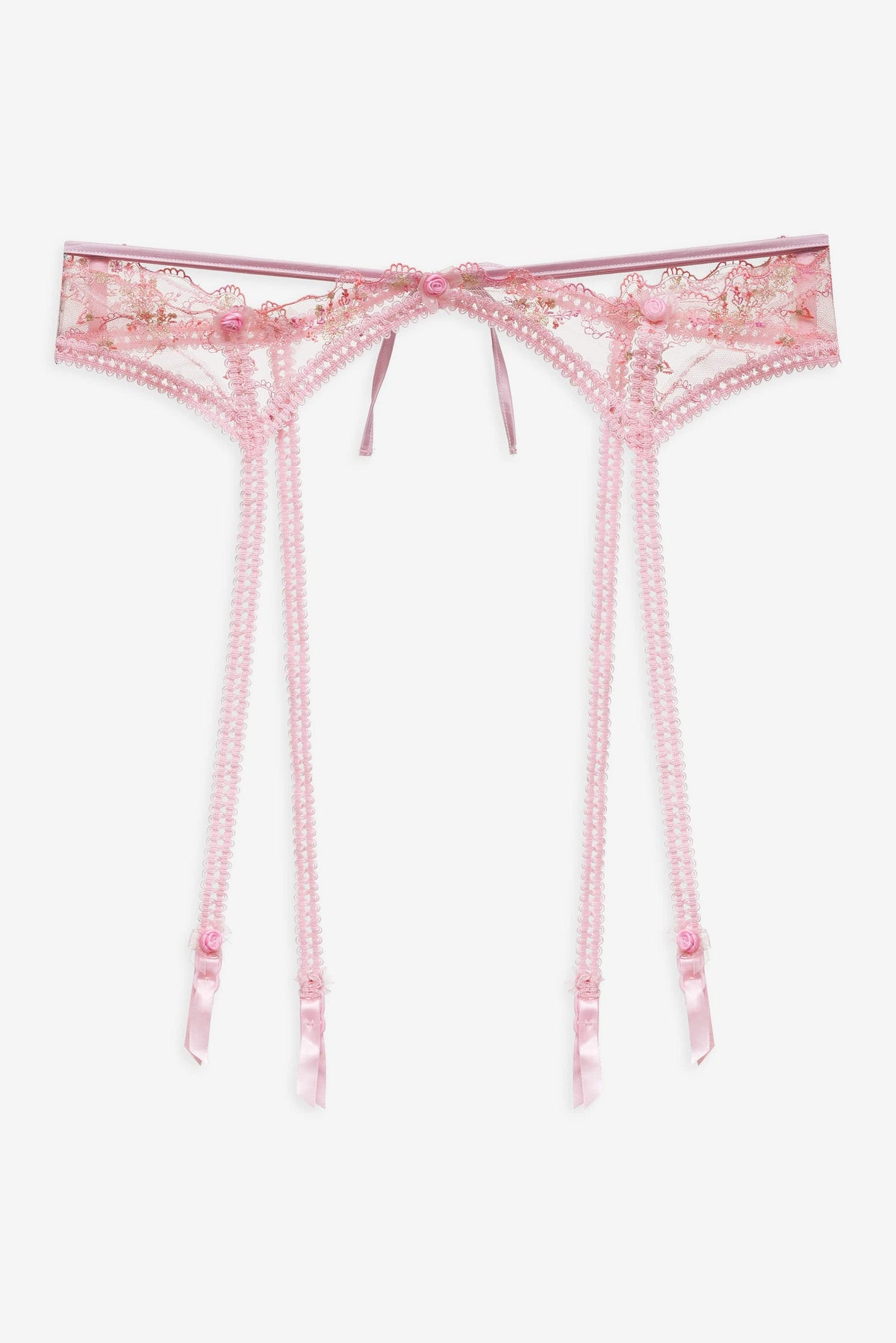 Dainty Daphne Garter Belt - Pink