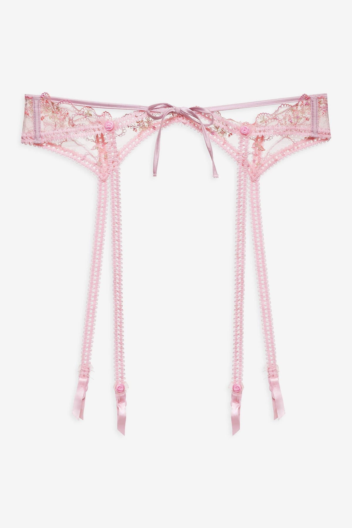 Dainty Daphne Garter Belt - Pink