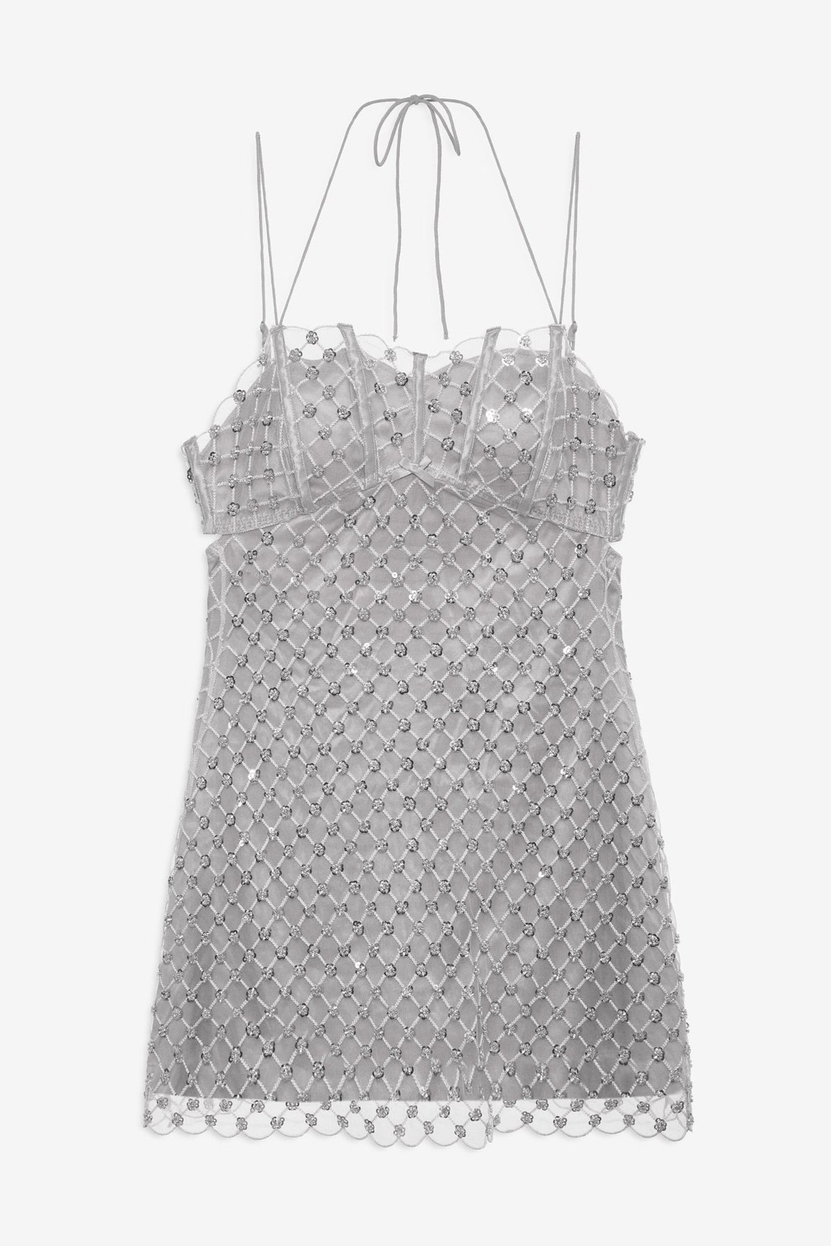 Dazzle Me Slip Dress - Silver