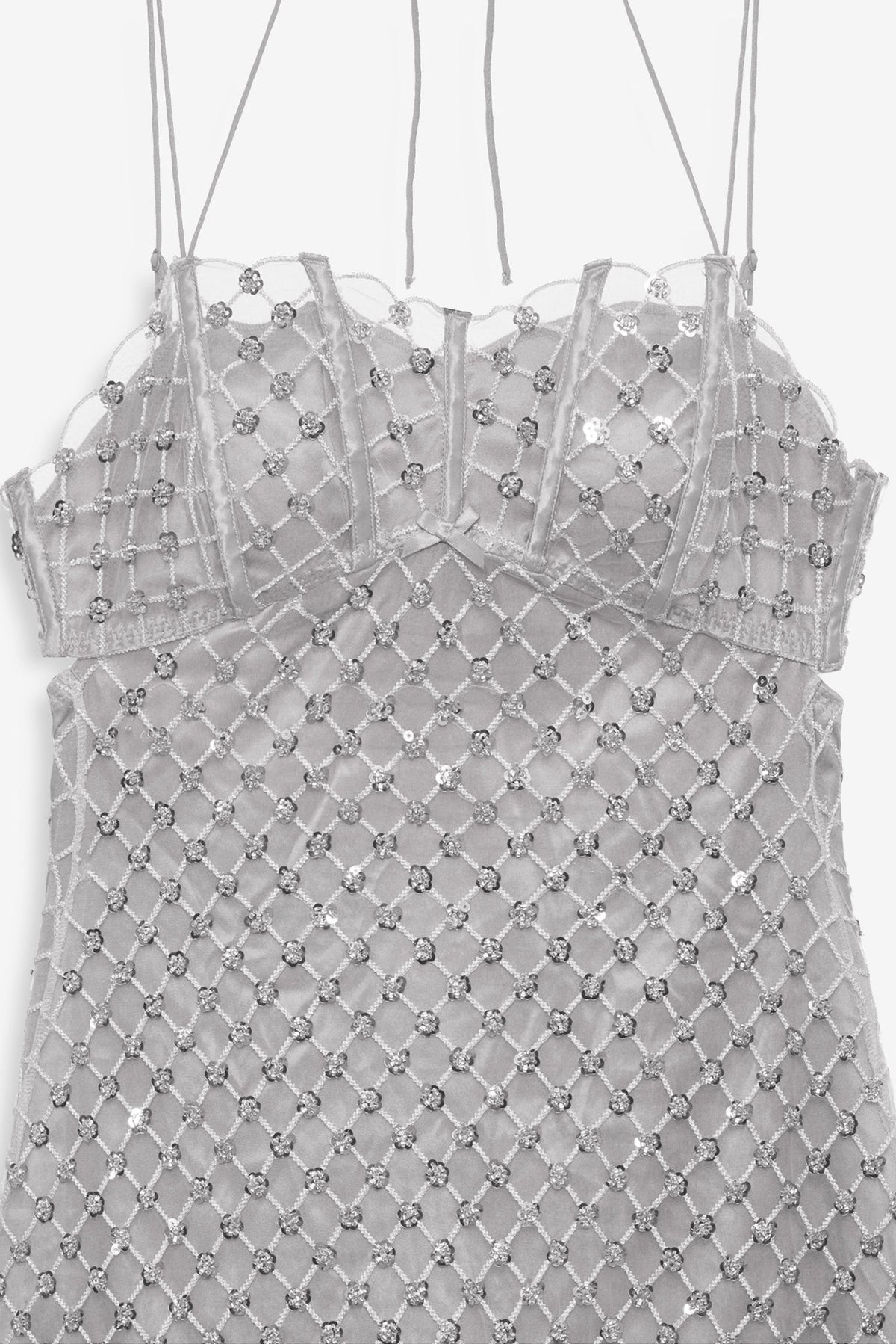Dazzle Me Slip Dress - Silver