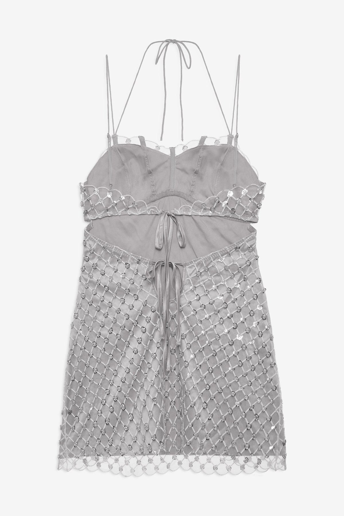 Dazzle Me Slip Dress - Silver