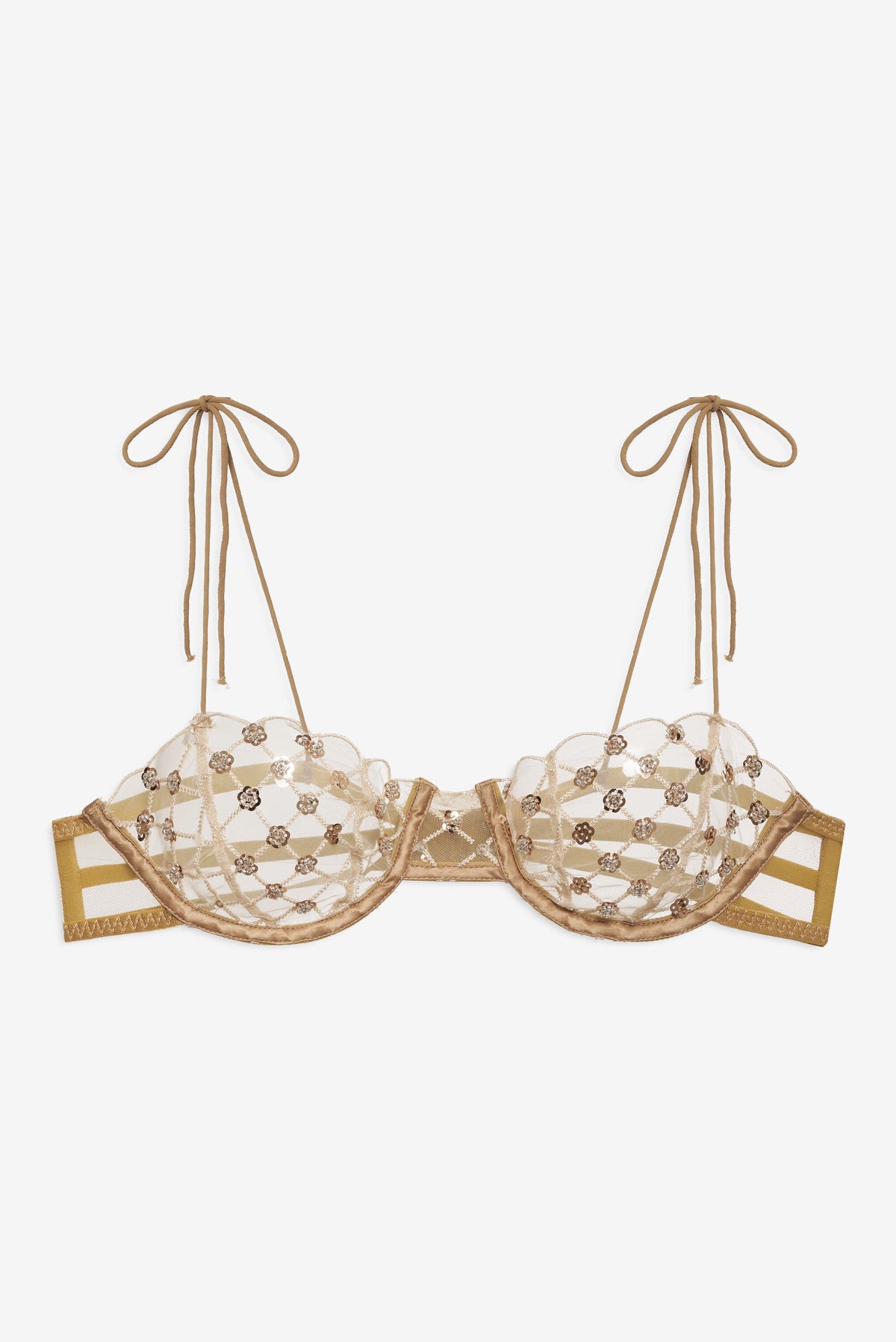 Dazzle Me Underwire Bra - Gold