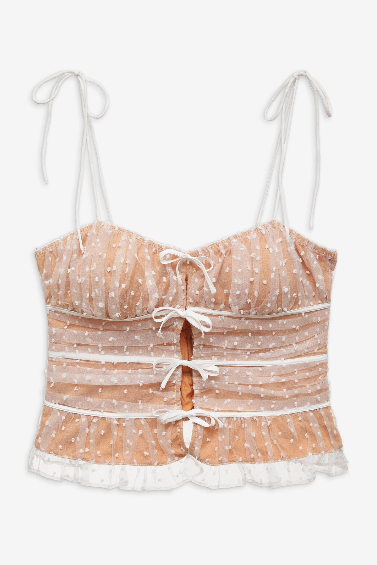Devon Dot Bustier - White