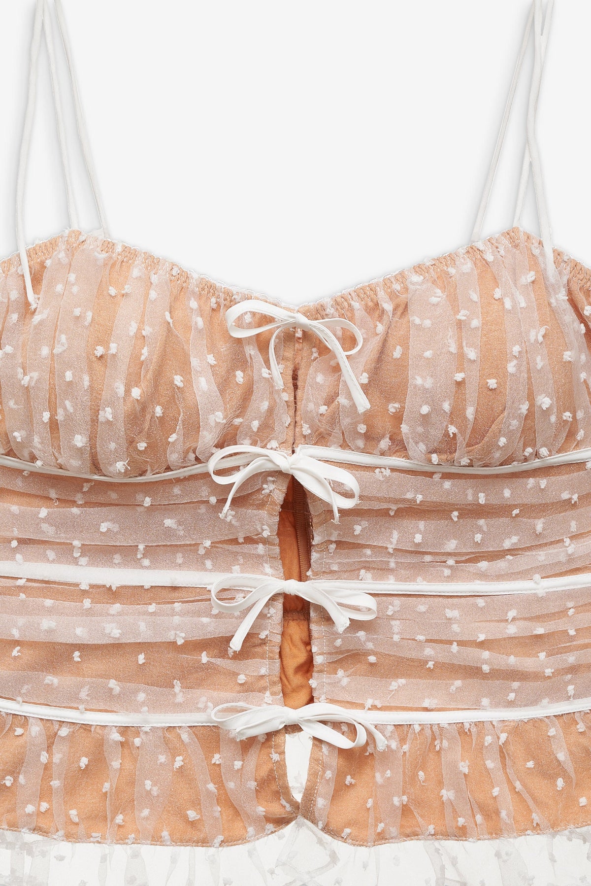 Devon Dot Bustier - White