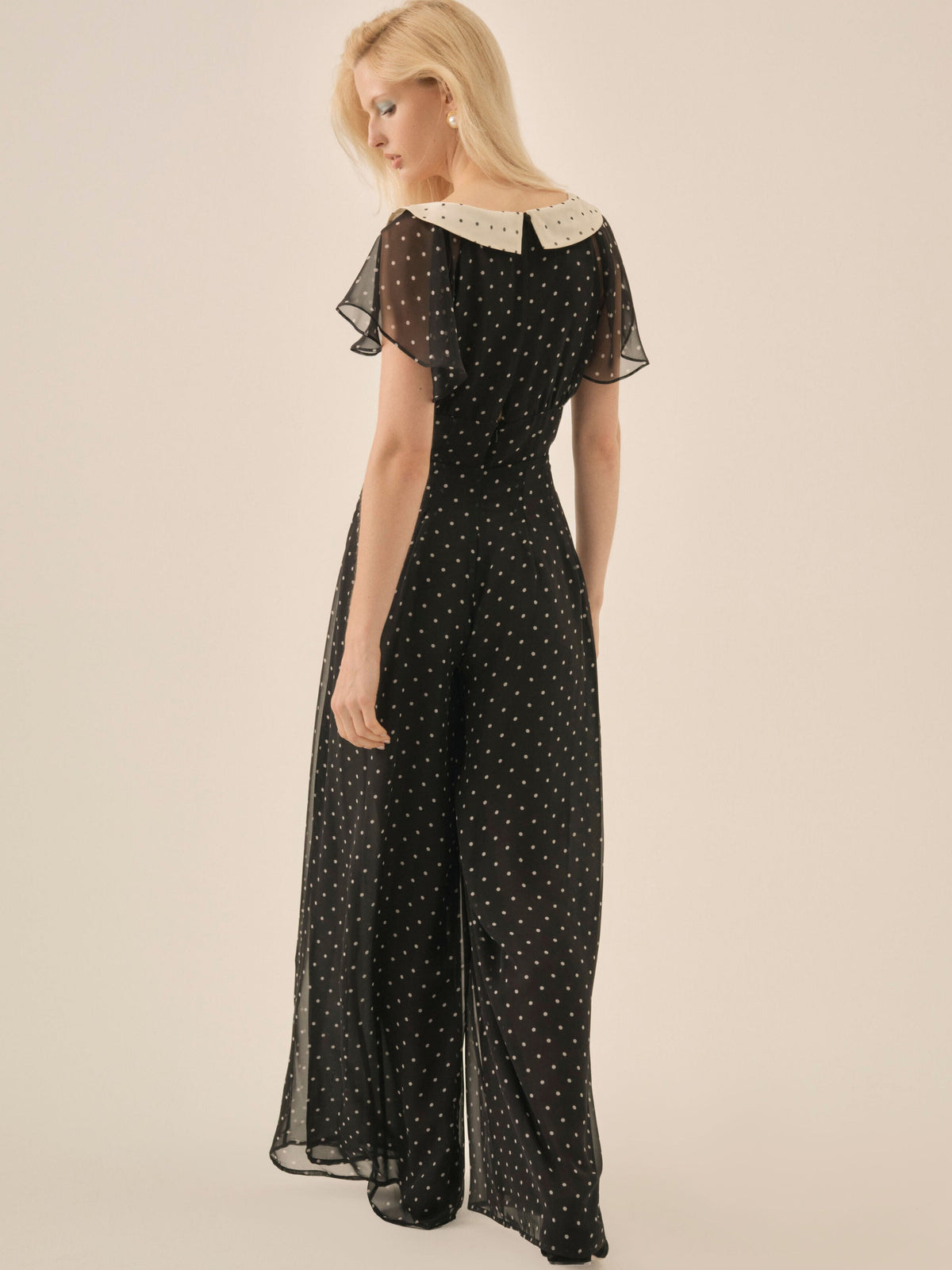 Dottie Dot Pantsuit - Black