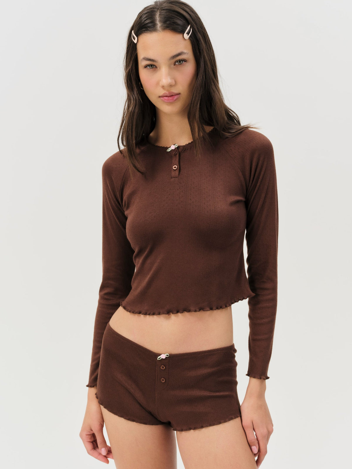 Elliana Sleep Short - Chocolate