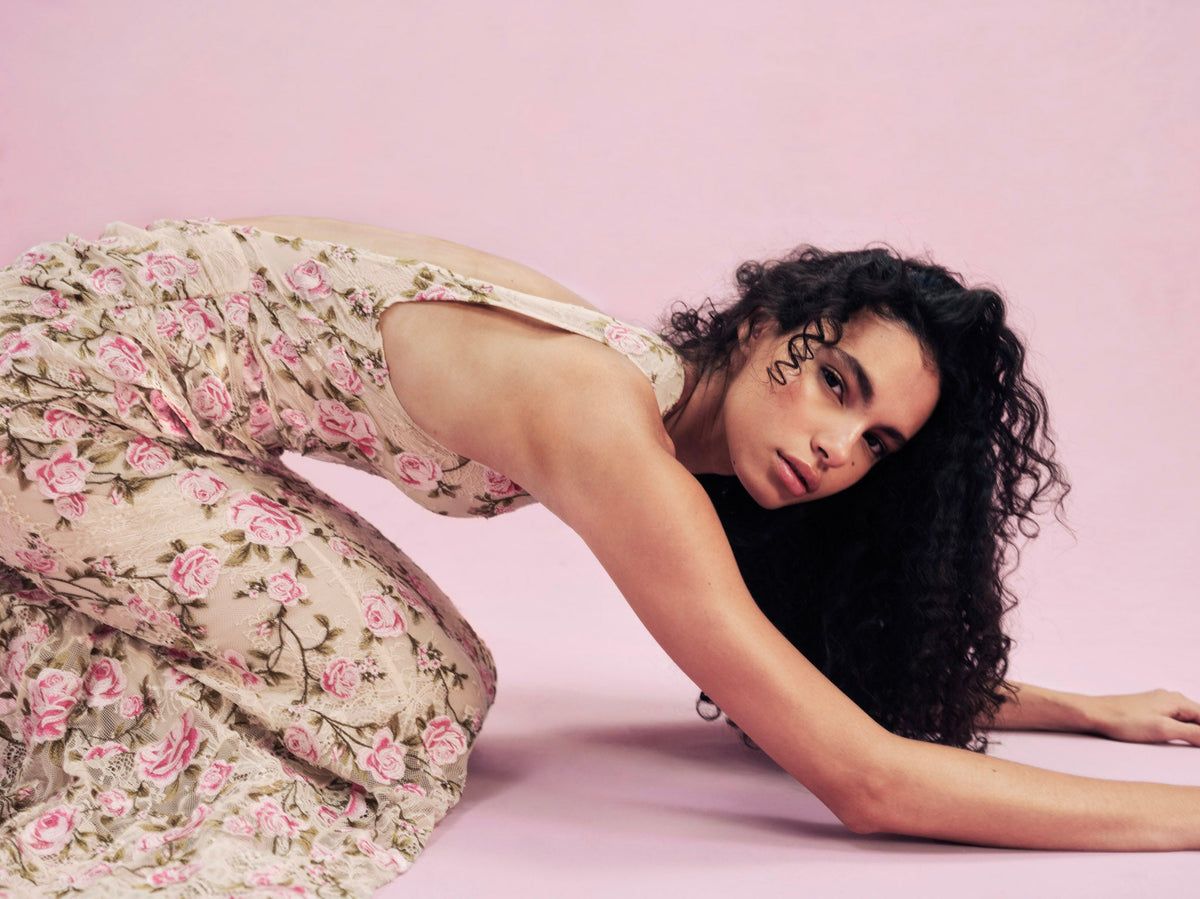 Esme Rose Embroidered Gown - Pink