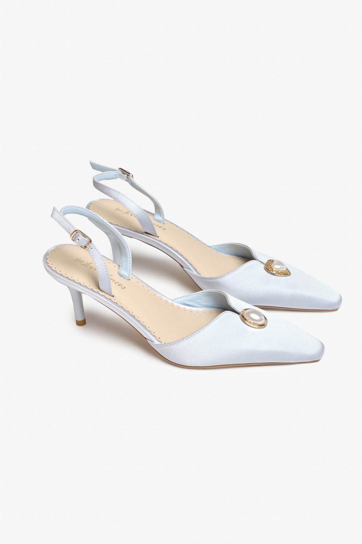 Carol Vintage Button Mule - Blue