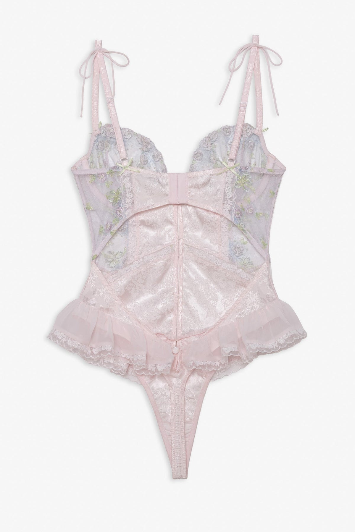 Pastel Bouquets Bodysuit - Pink