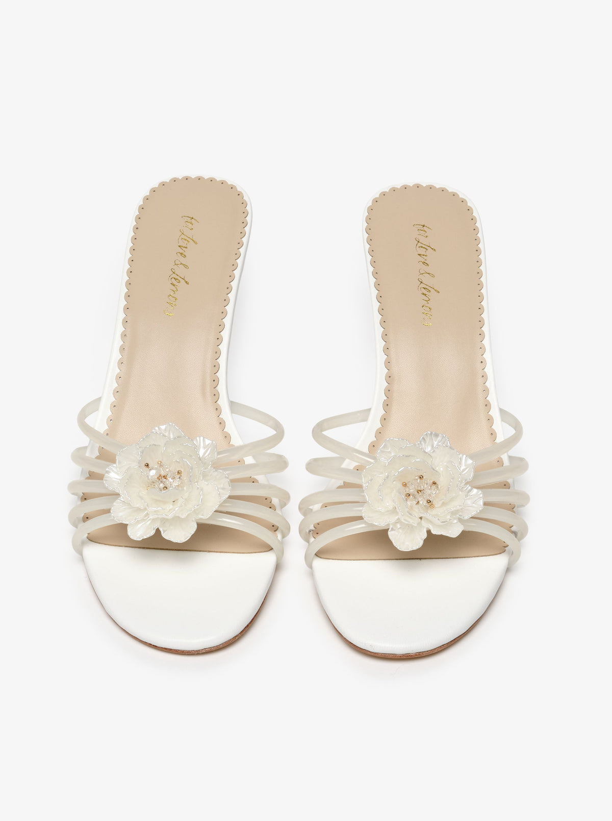 Paloma Flower Jelly Heel - White