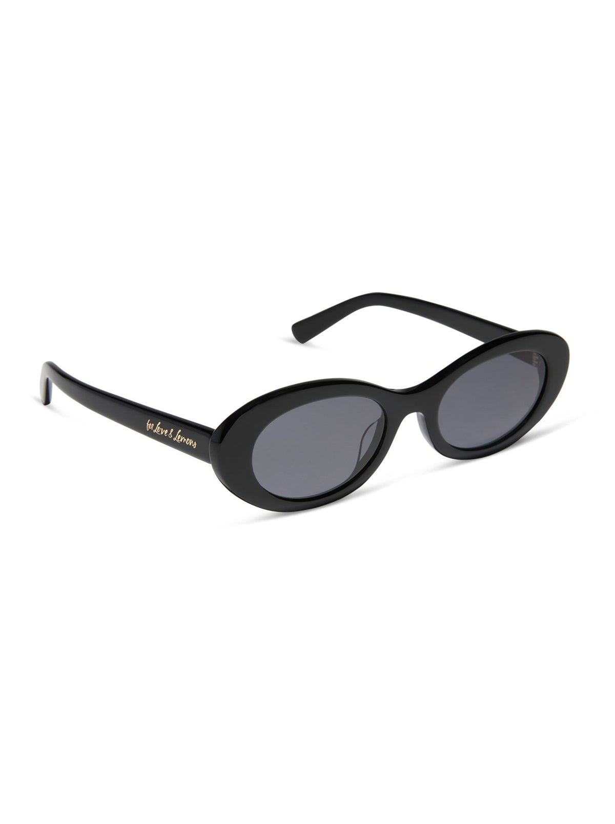 Sabrina Oval Sunglasses - Black