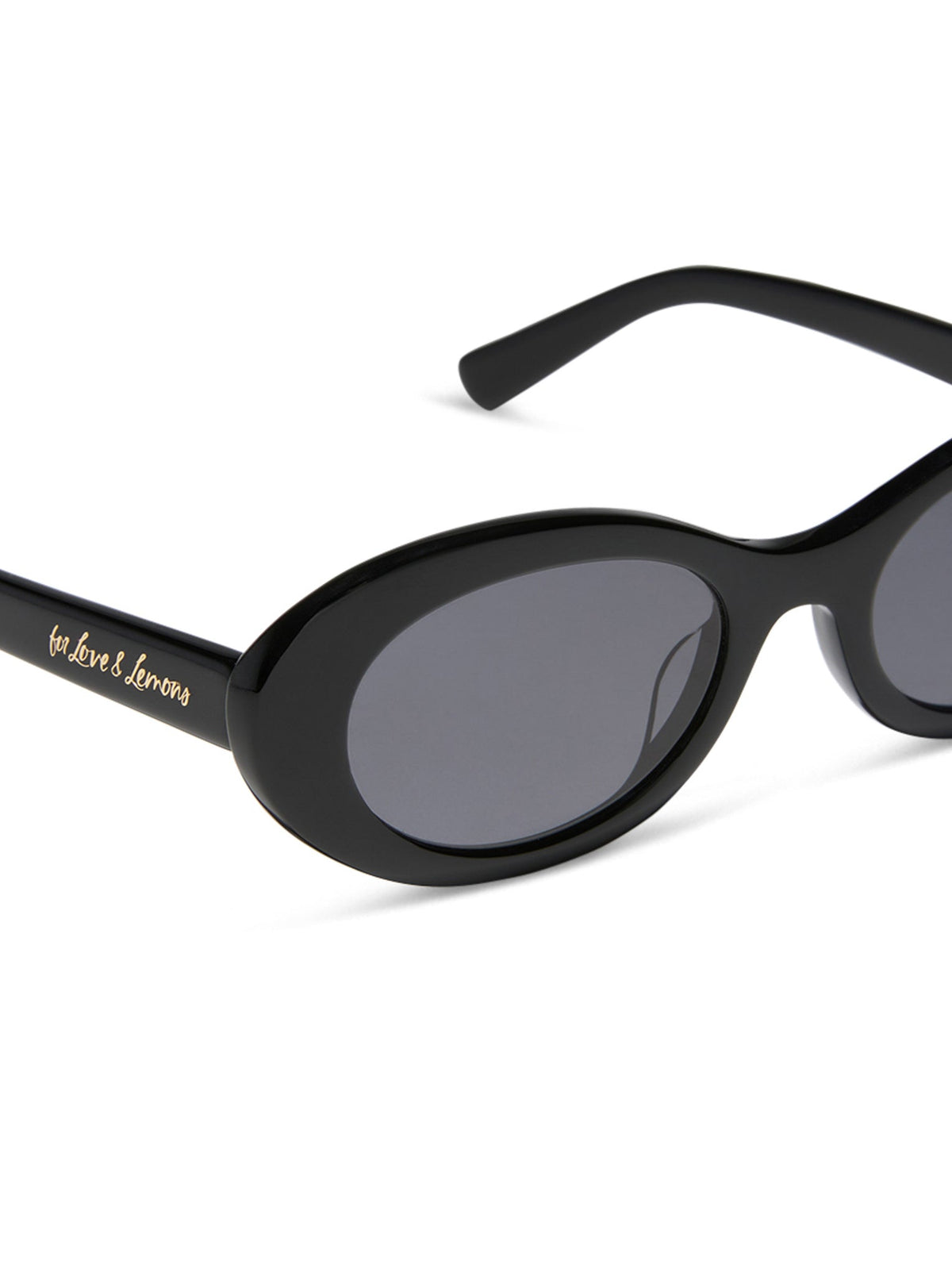 Sabrina Oval Sunglasses - Black