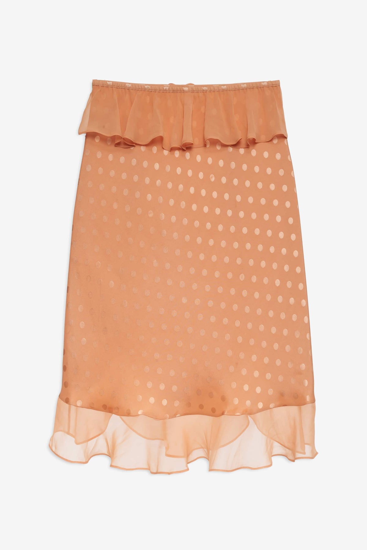 Glimmer Rosebud Midi Skirt - Rose Gold