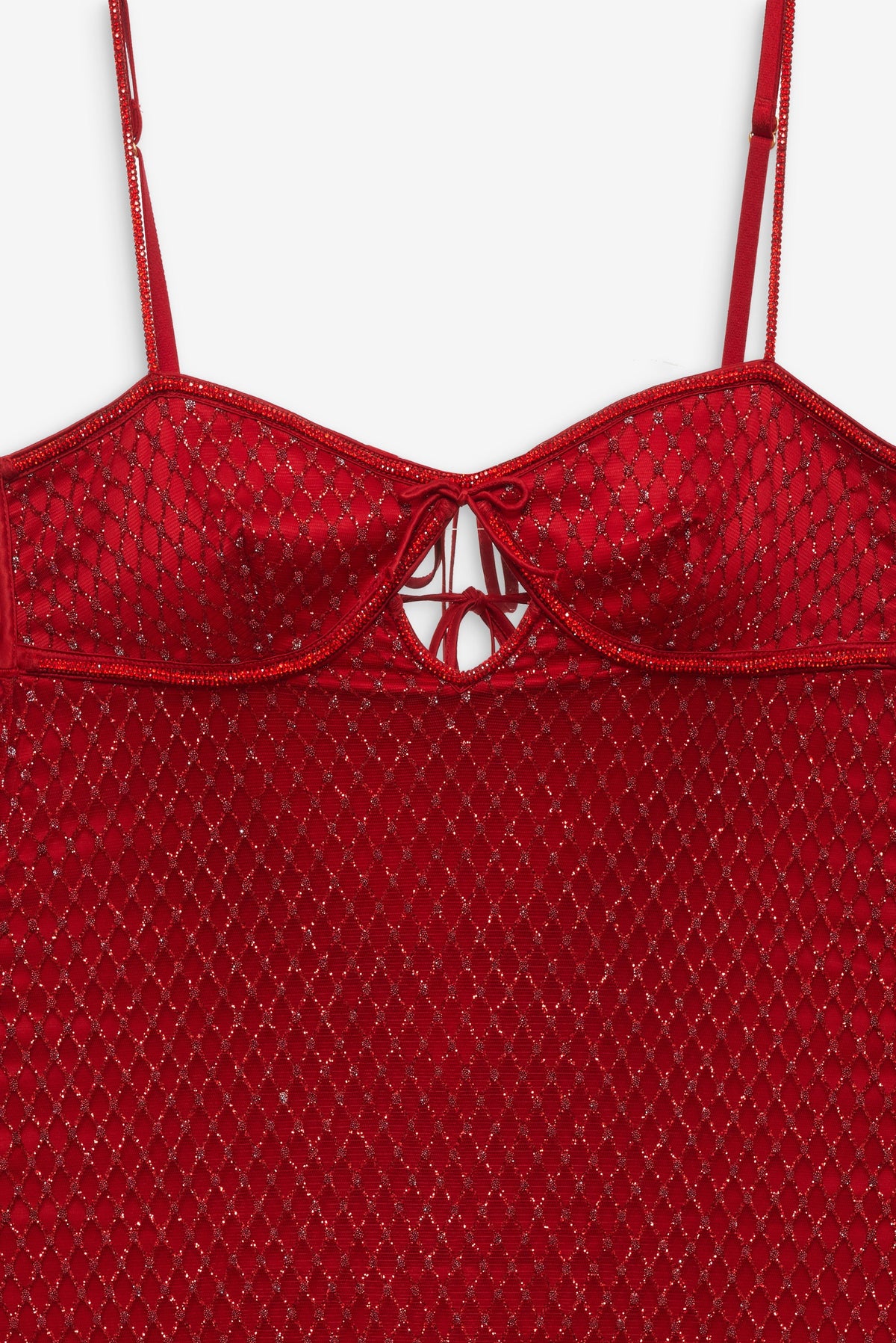 Glitter Slip Dress - Red