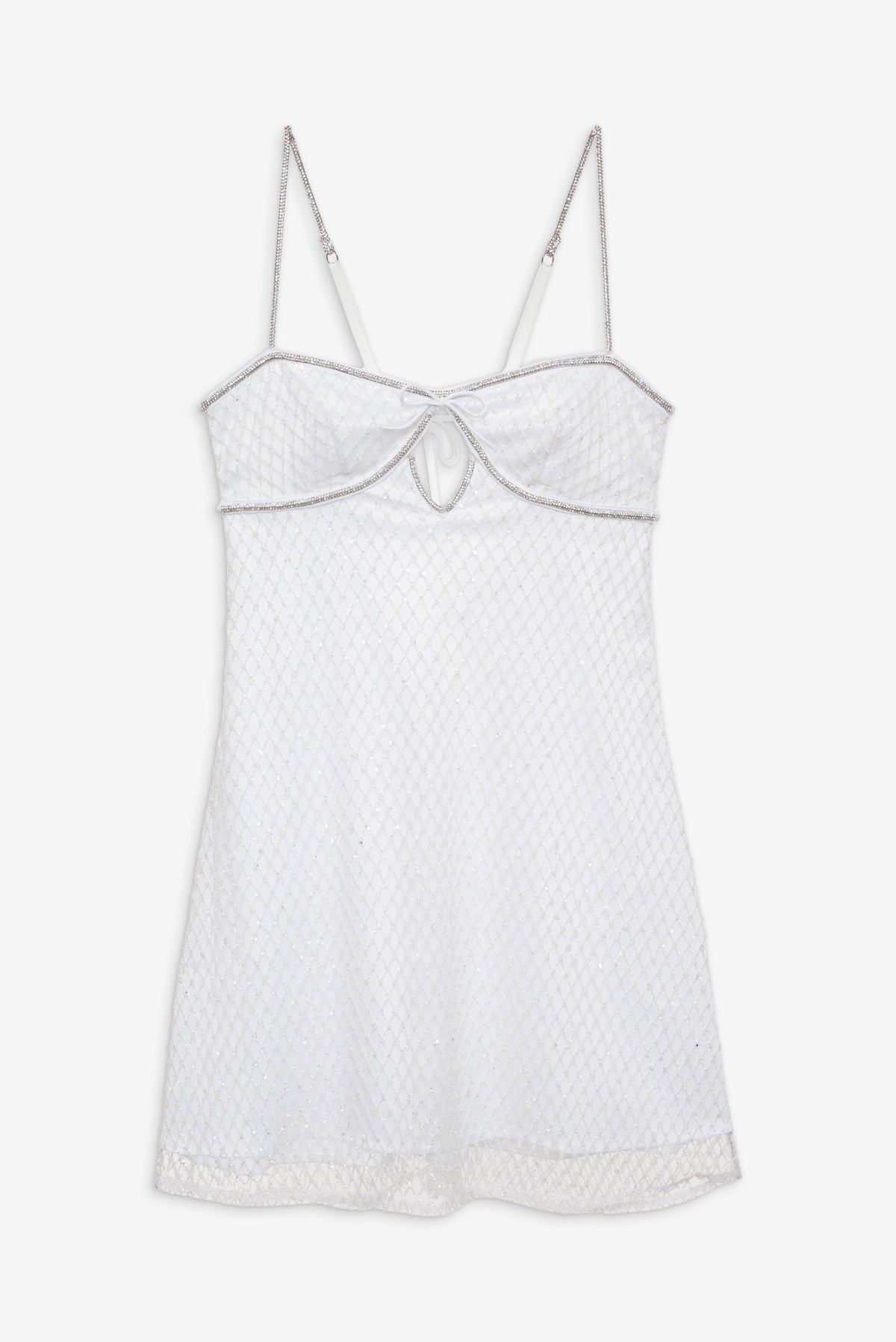 Glitter Slip Dress - White
