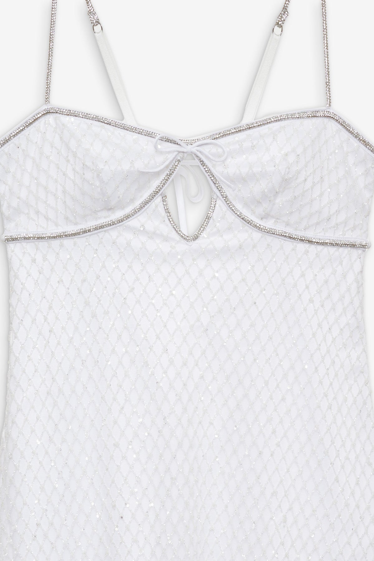 Glitter Slip Dress - White