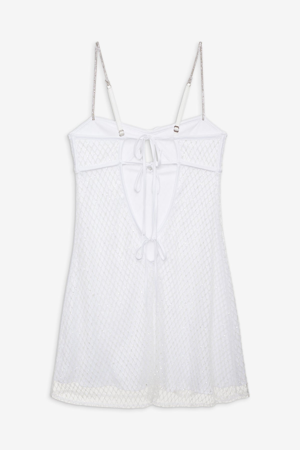Glitter Slip Dress - White