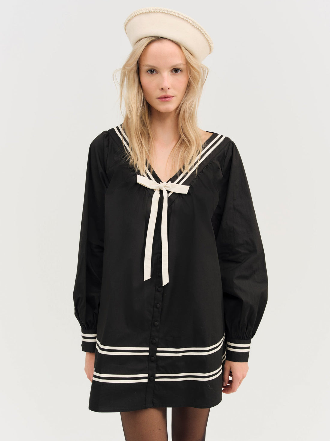 Helena Poplin Long Sleeve Mini Dress