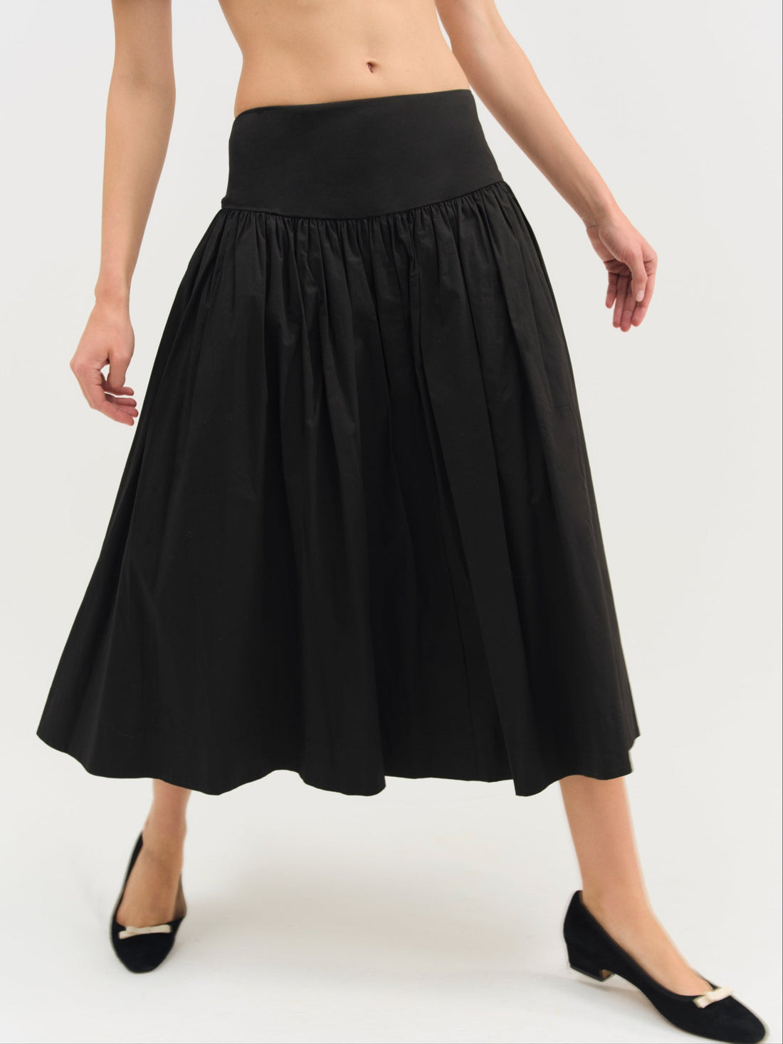 Helena Poplin Midi Skirt