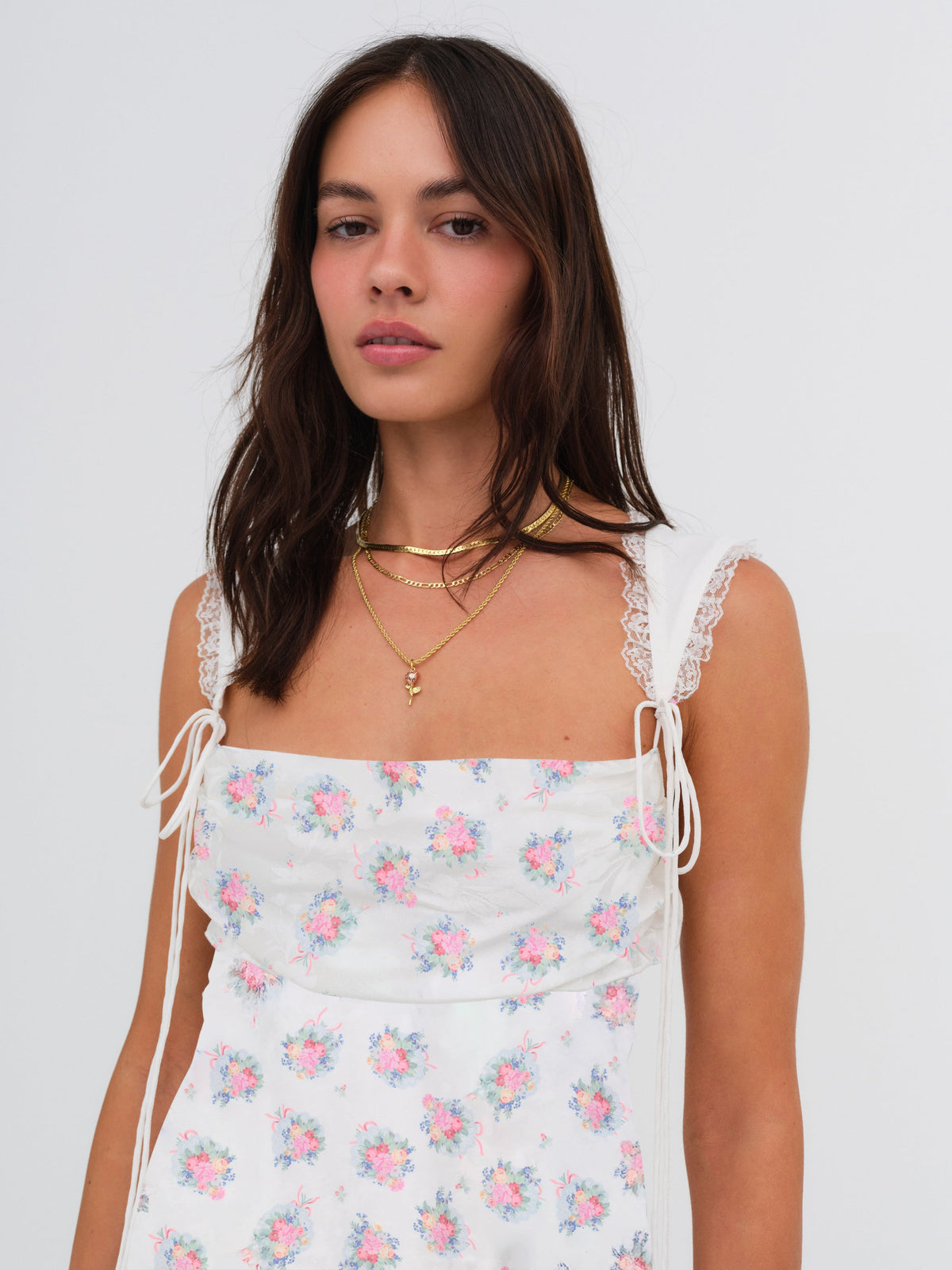 Holland Mini Dress - Doily Bouquet