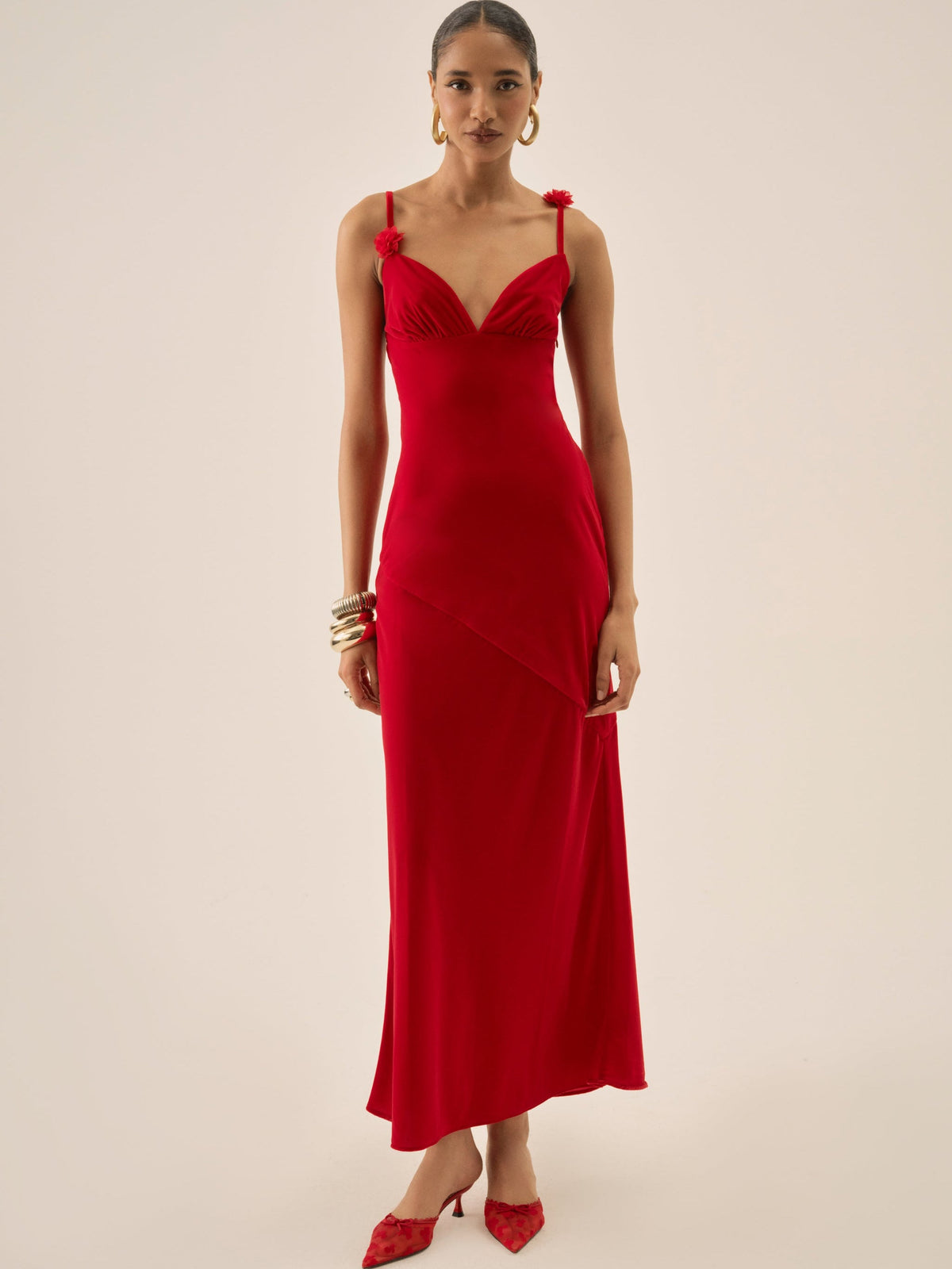 Huda Maxi Dress - Red