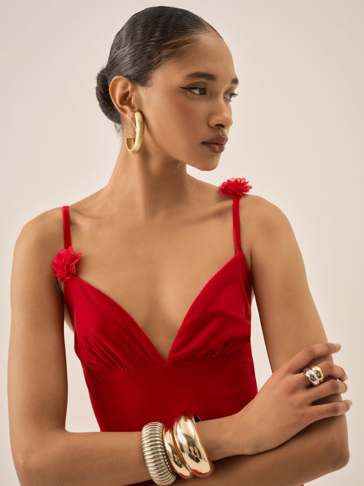 Huda Maxi Dress - Red