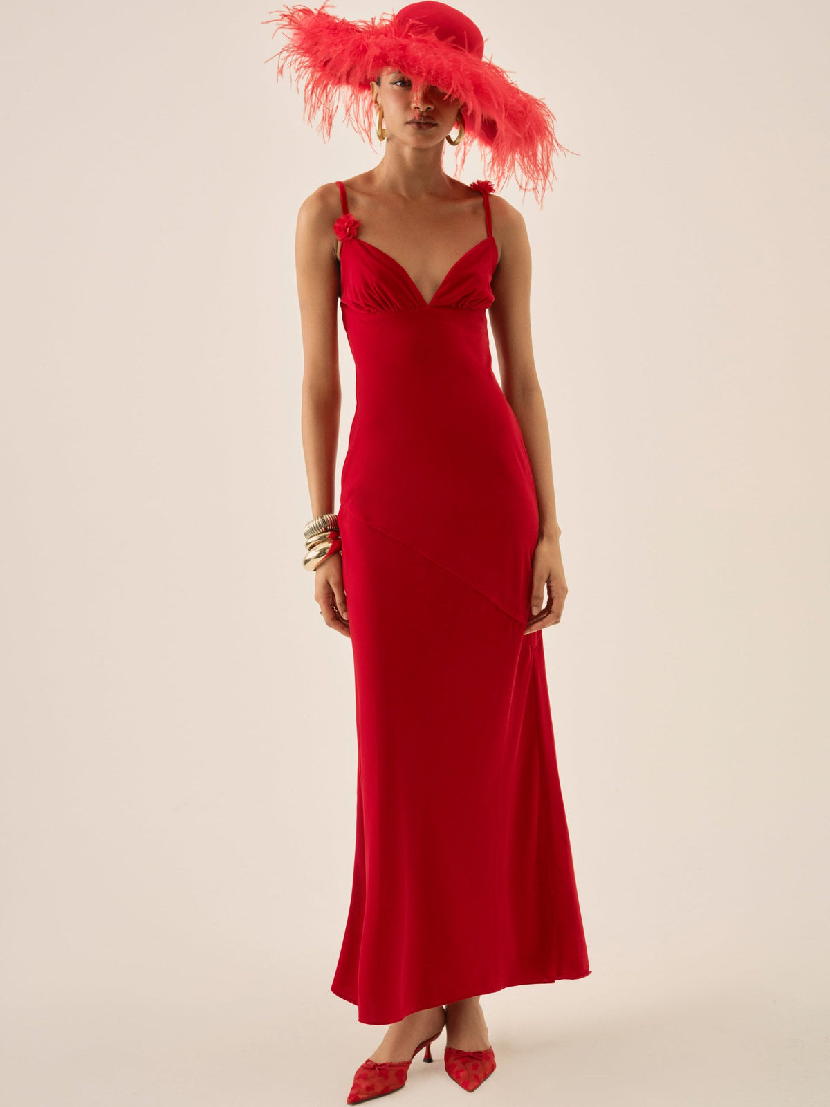 Huda Maxi Dress - Red