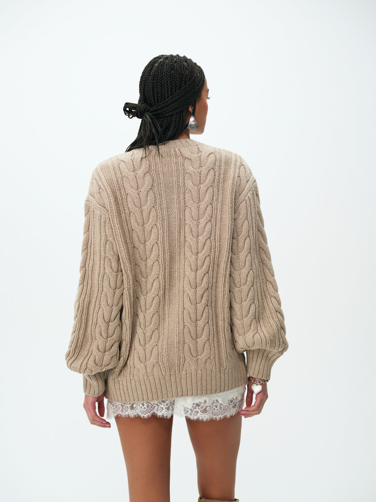 Nathalie Oversized Cardigan - Brown