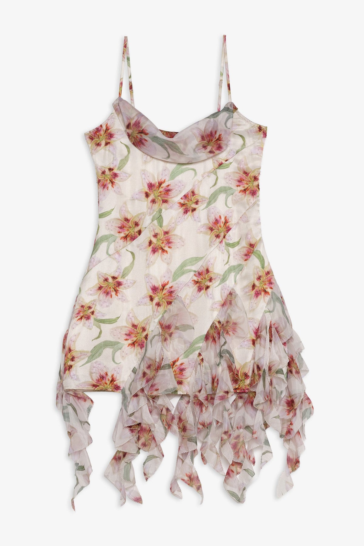 Sunrise Lily Beaded Mini Dress - Cream