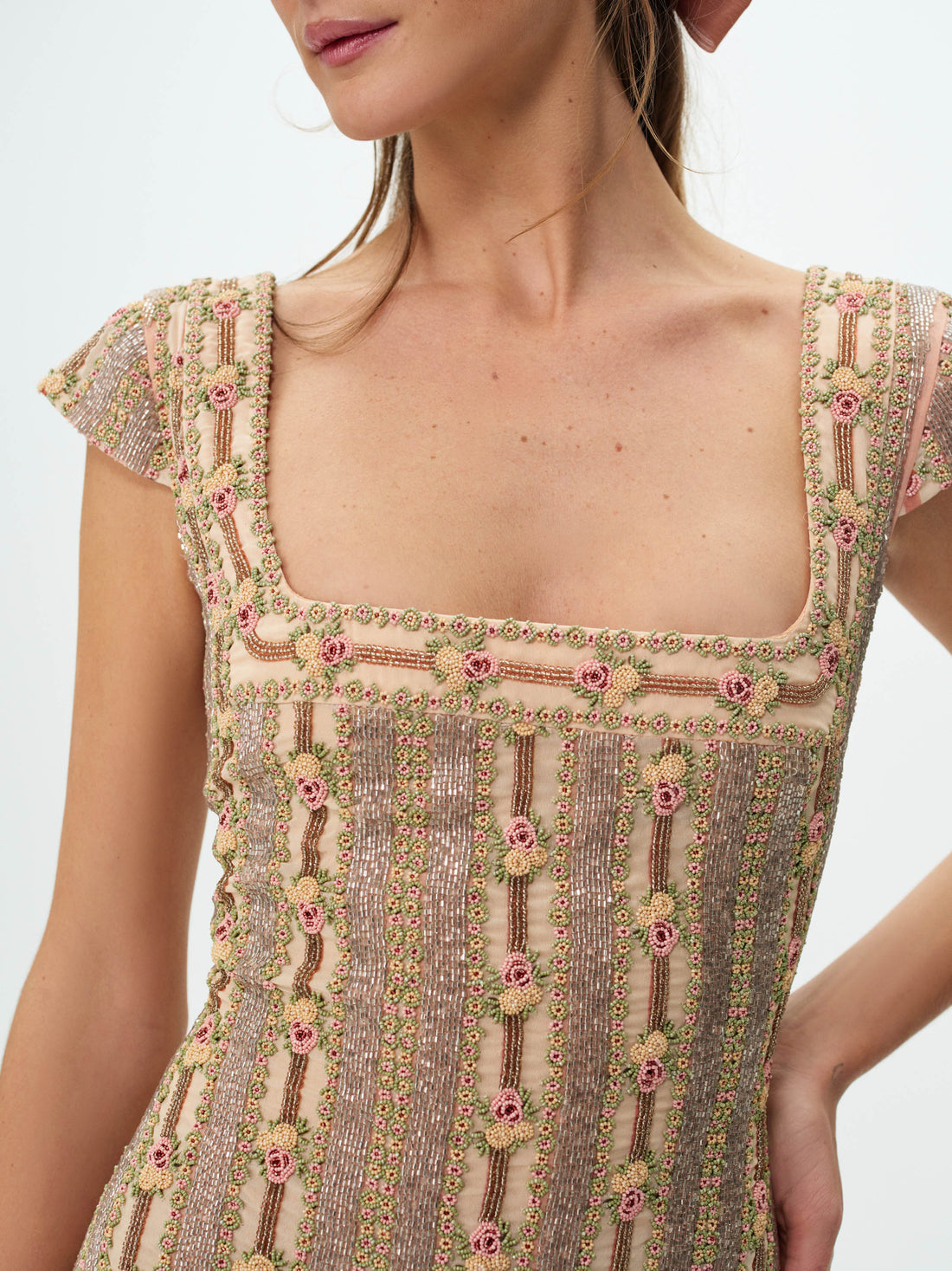 Niko Beaded Mini Dress