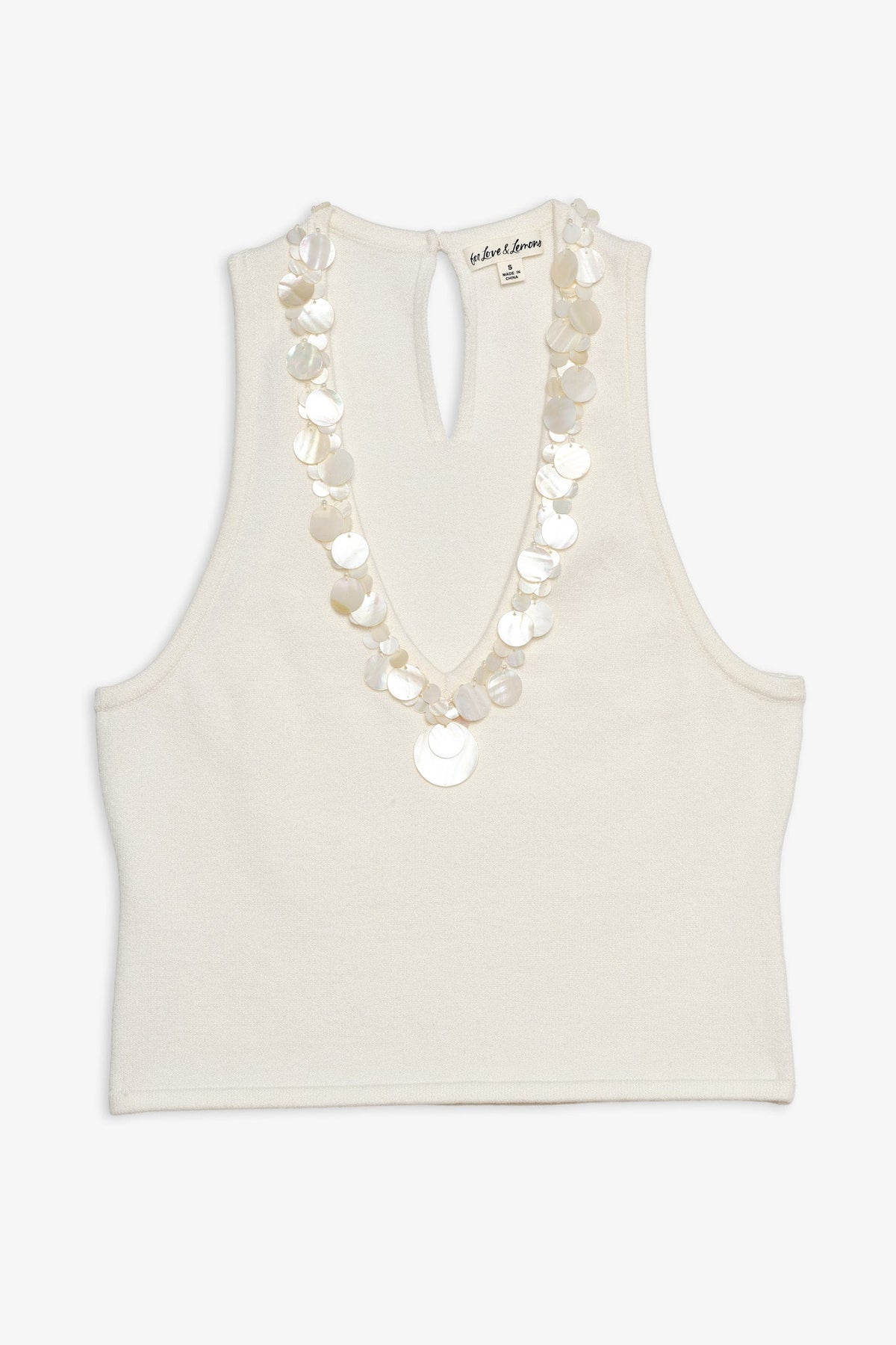 Seashell Knit Top - Cream