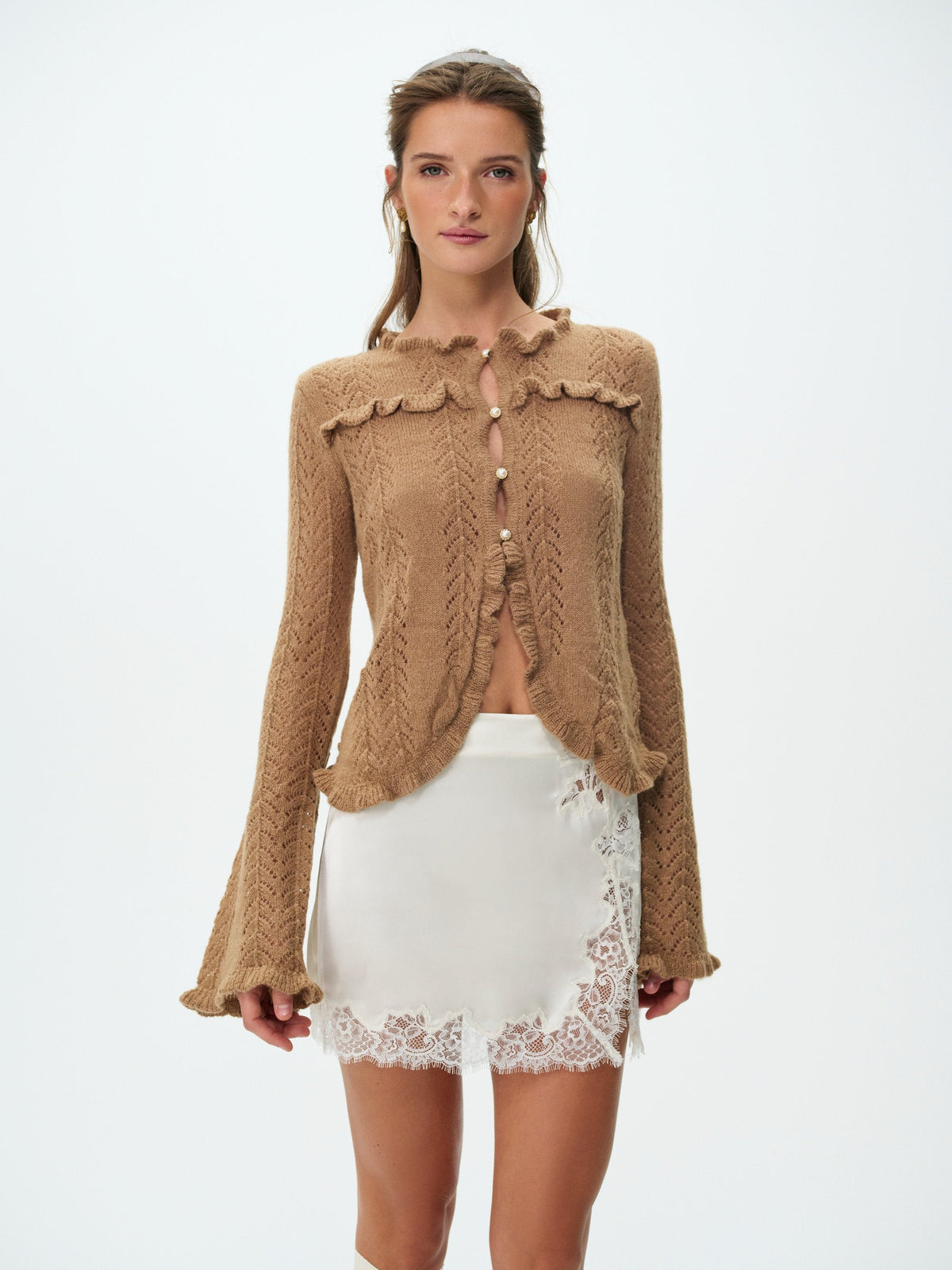 Shayla Mini Skirt - Cream