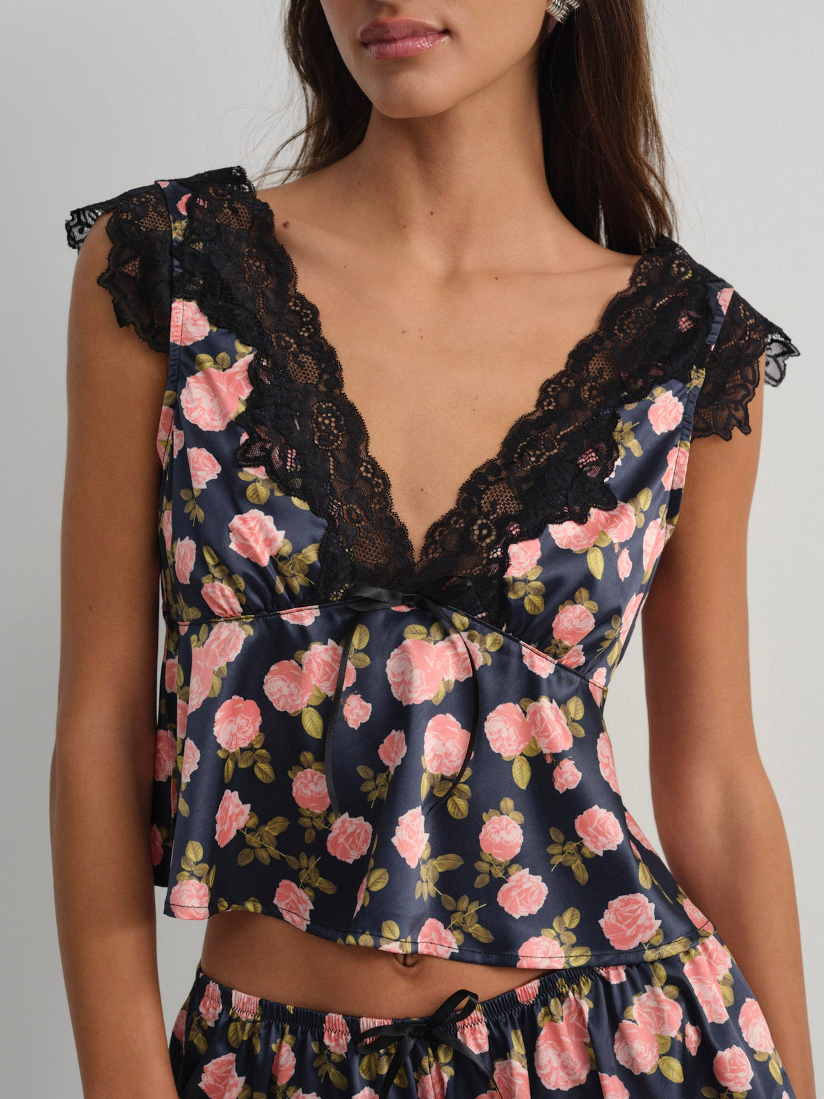 Kayla Sleep Top - Navy