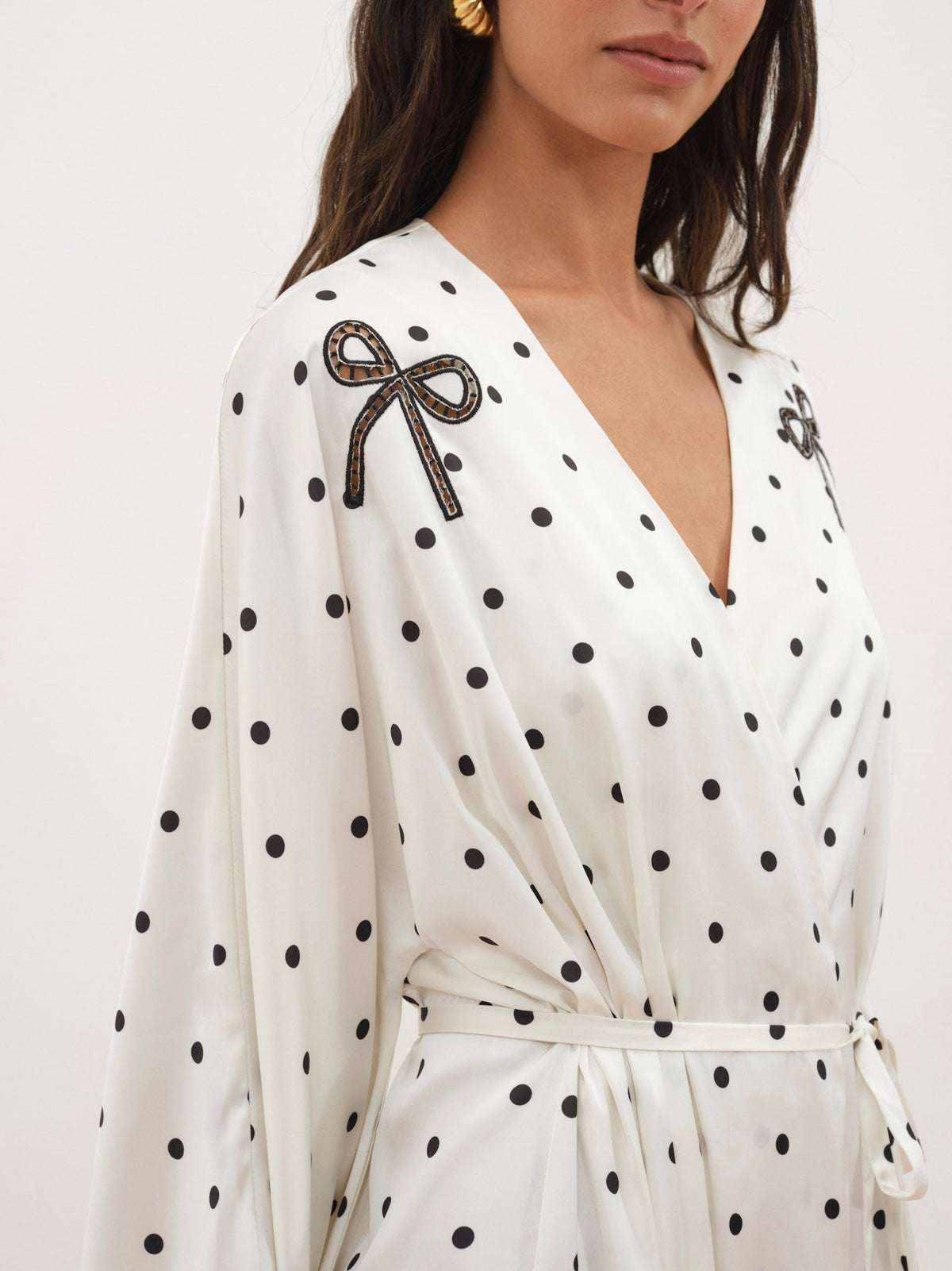 Lady Dot Robe - Cream