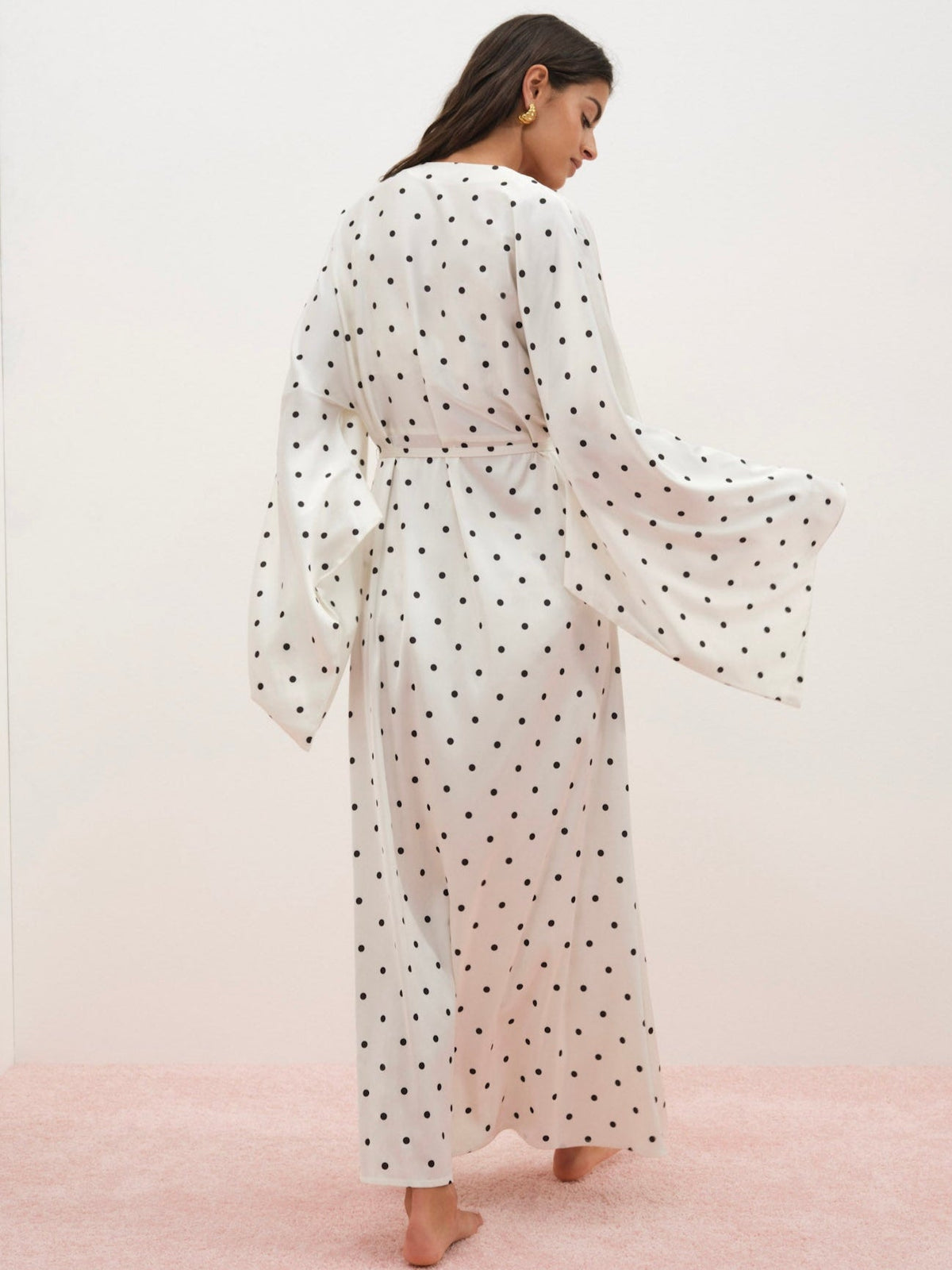Lady Dot Robe - Cream