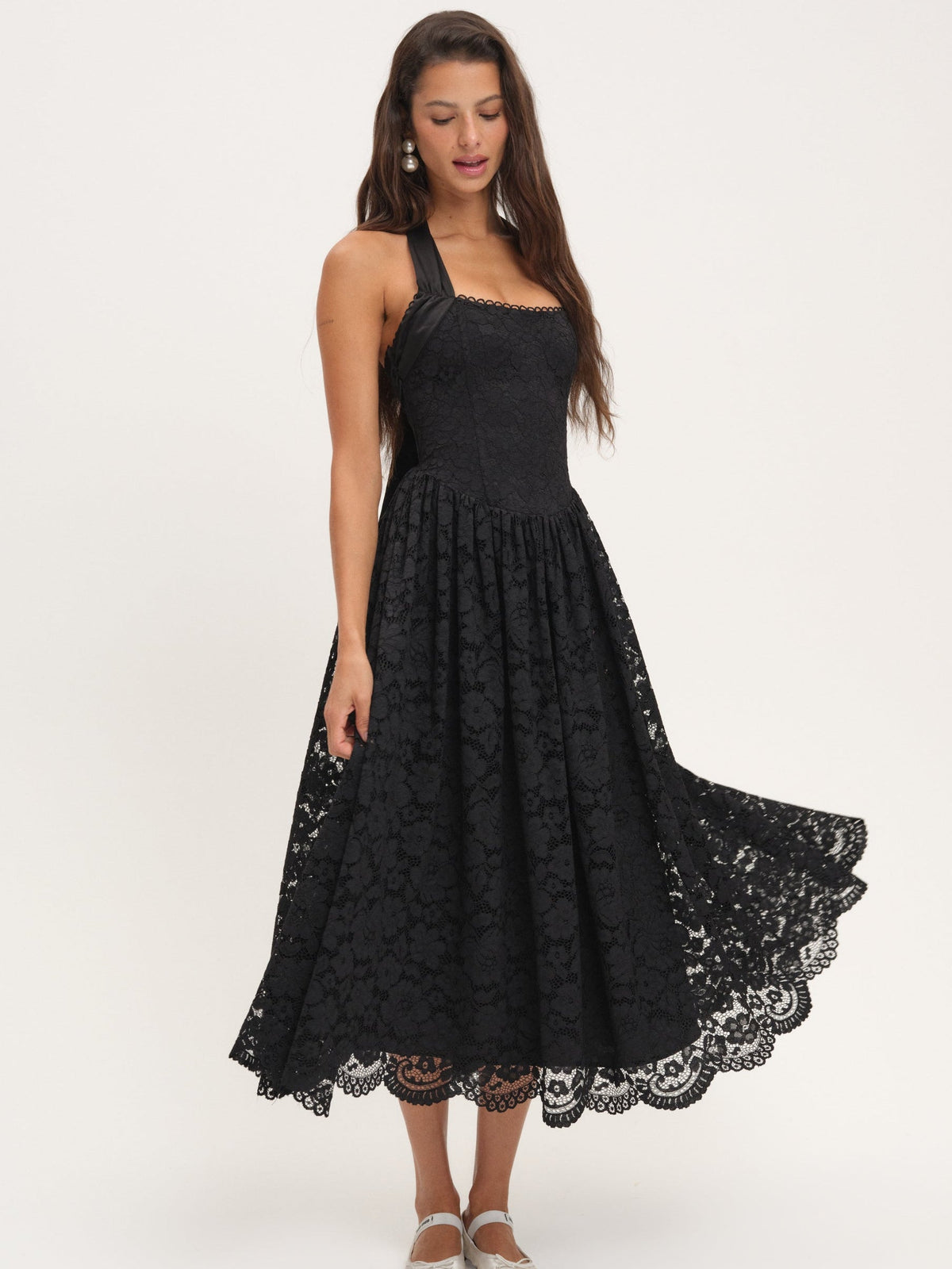 Lakeside Midi Dress - Black