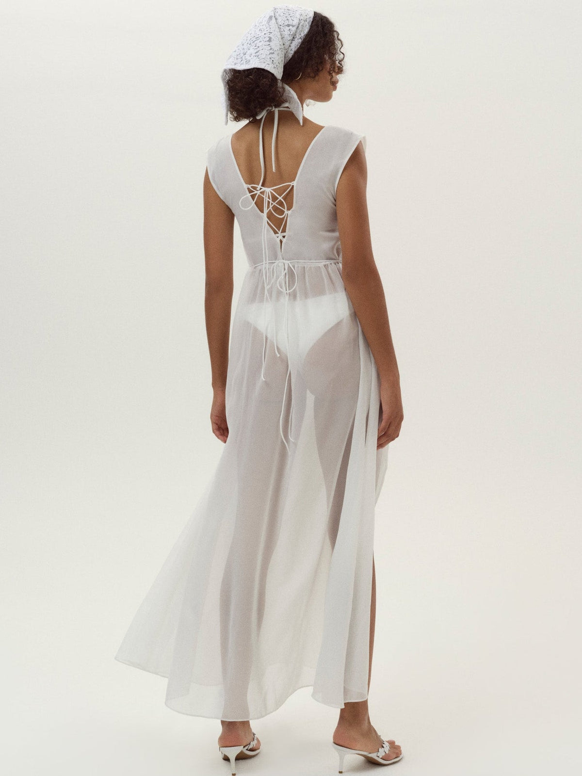 Lelani Coverup Maxi Dress - White