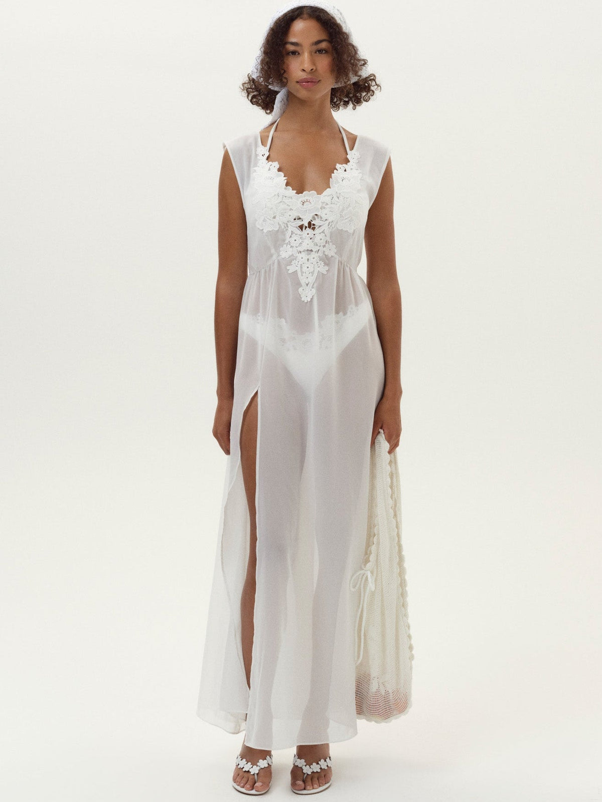 Lelani Coverup Maxi Dress - White