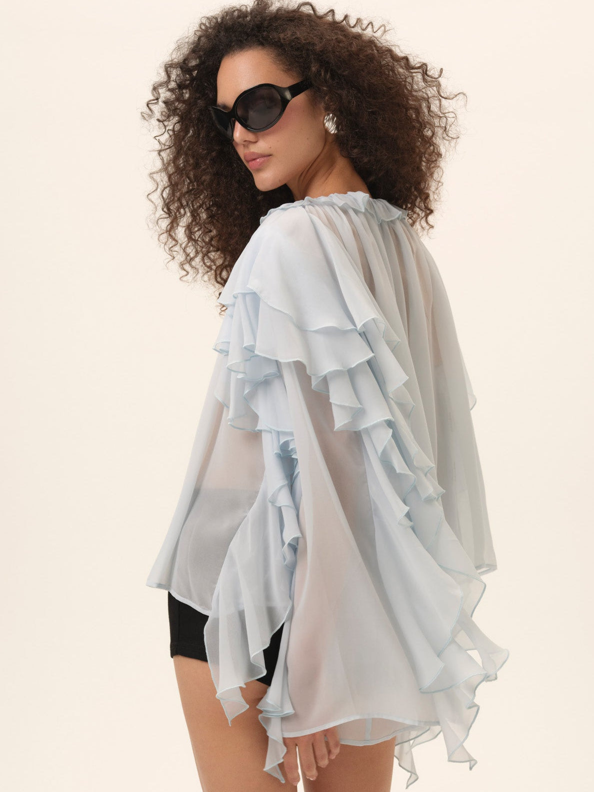 Lila Bow Blouse - Blue