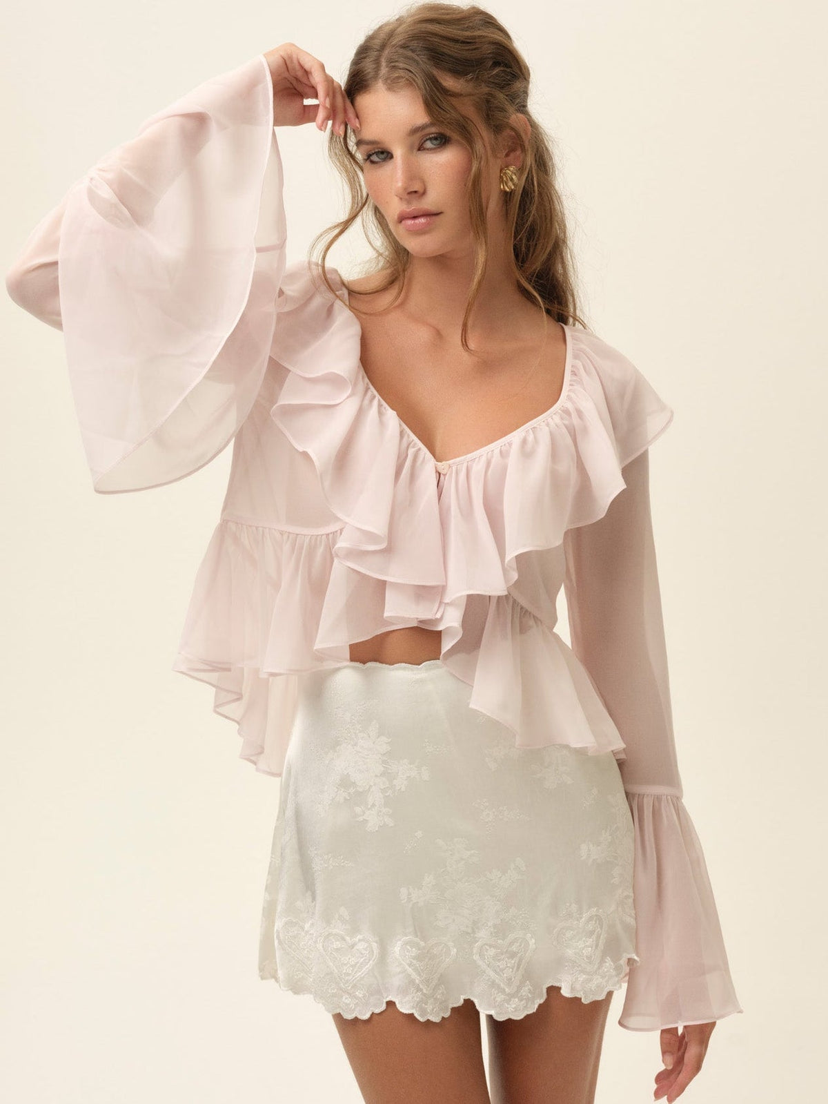 Lila Flare Top - Pink