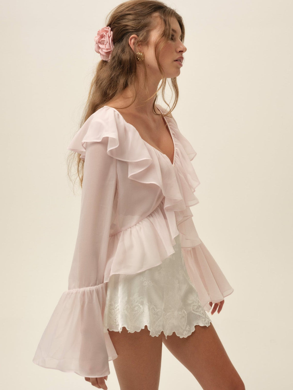 Lila Flare Top - Pink