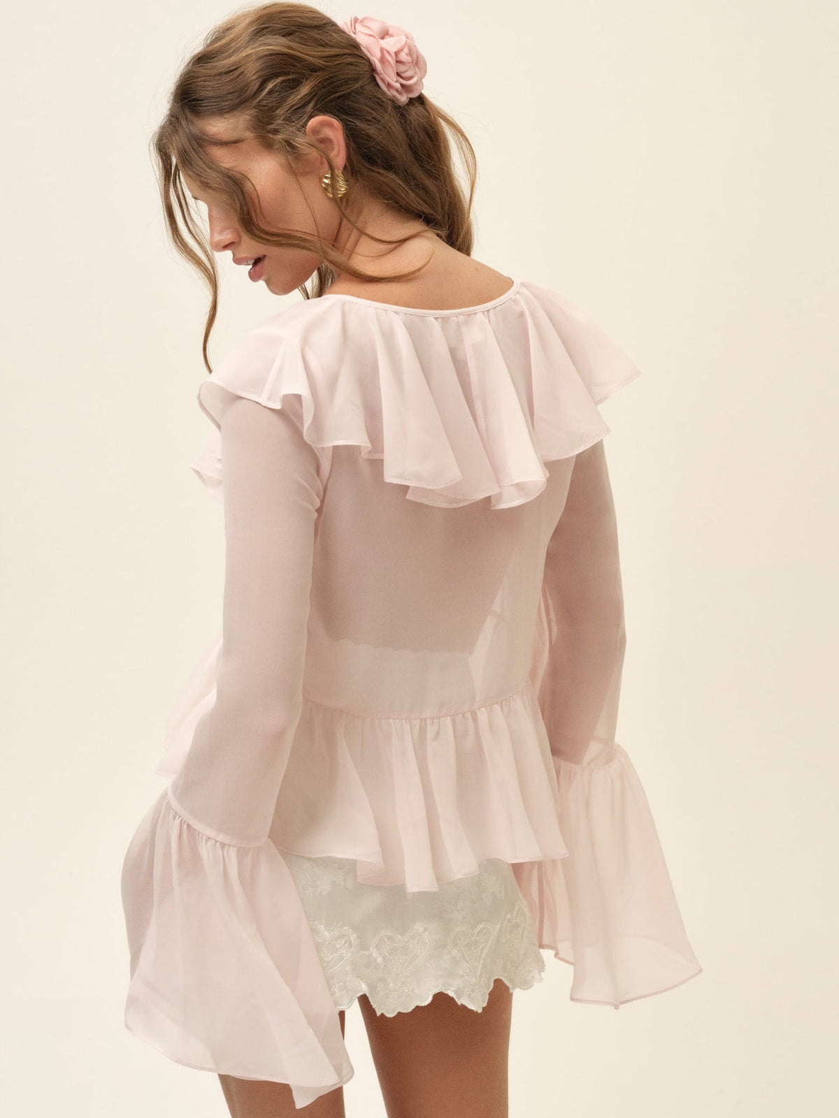 Lila Flare Top - Pink