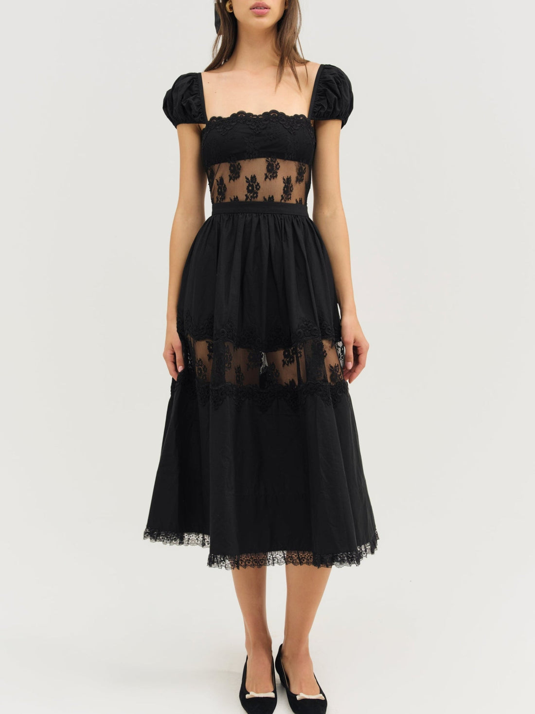Liya Lace Midi Dress