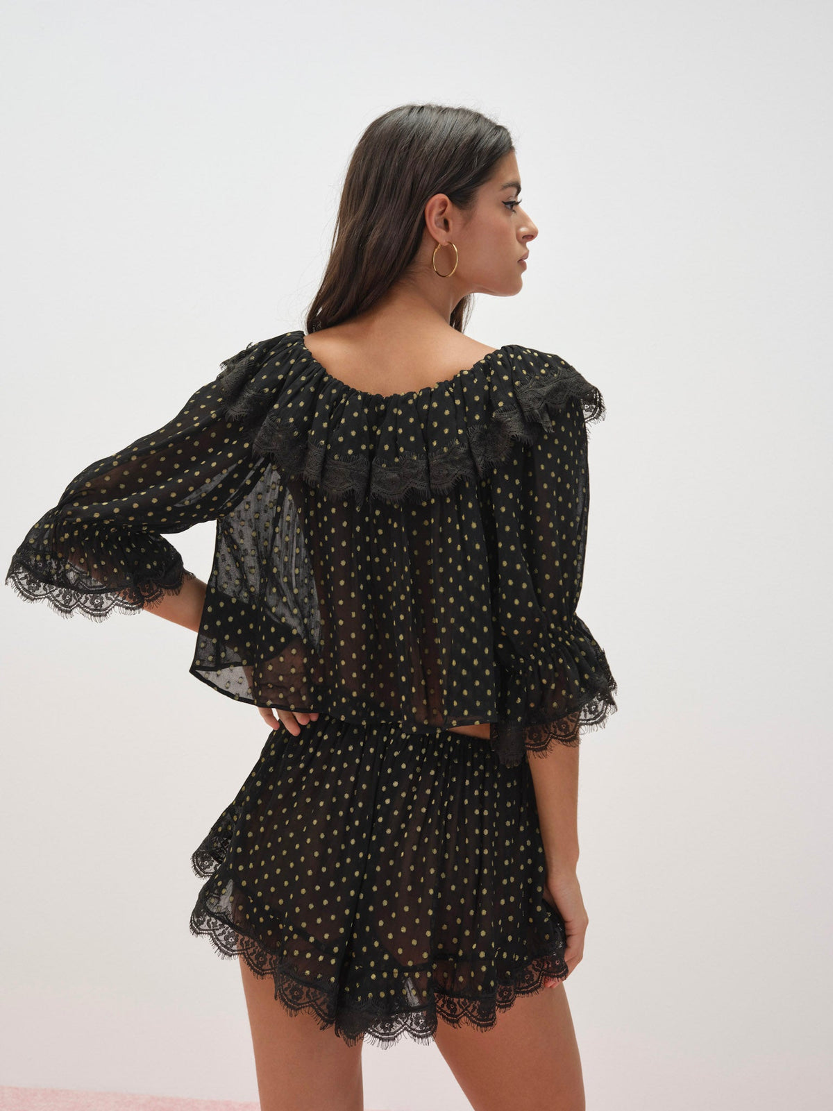 Liz Lurex Dot Short - Black
