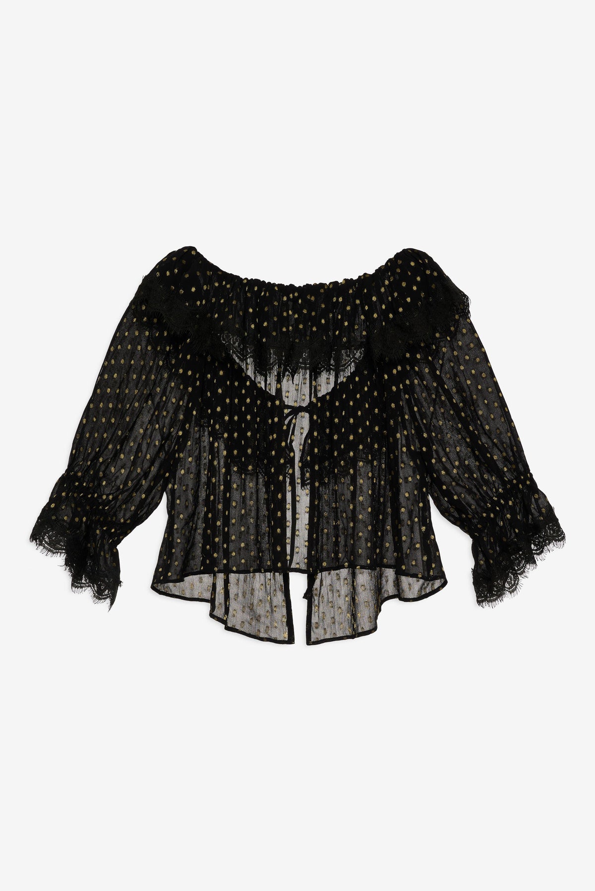 Liz Lurex Dot Top - Black
