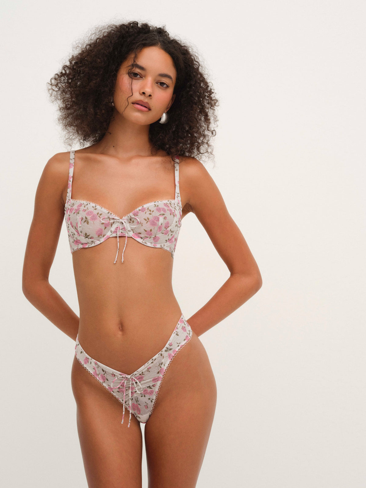 Lottie Thong Panty - Cream Pink