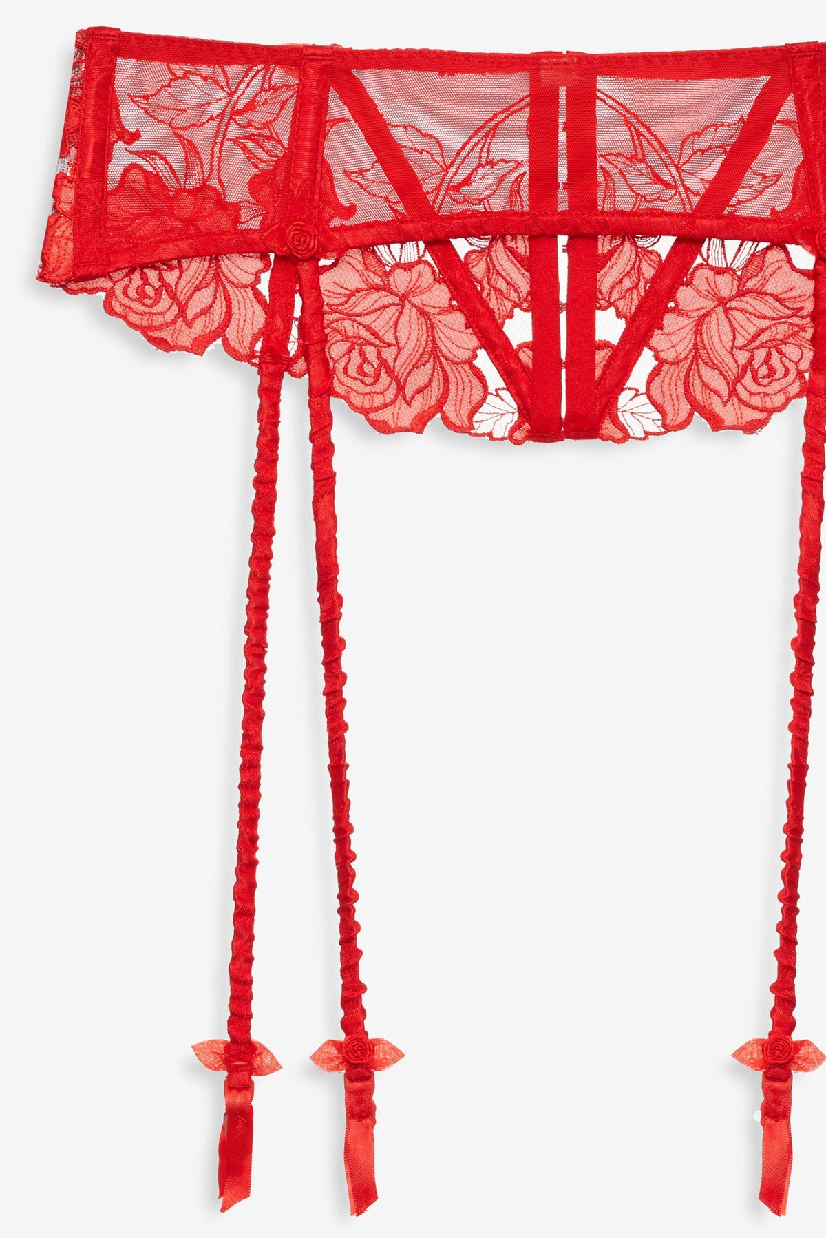 Love is a Rose Garter Belt - Red