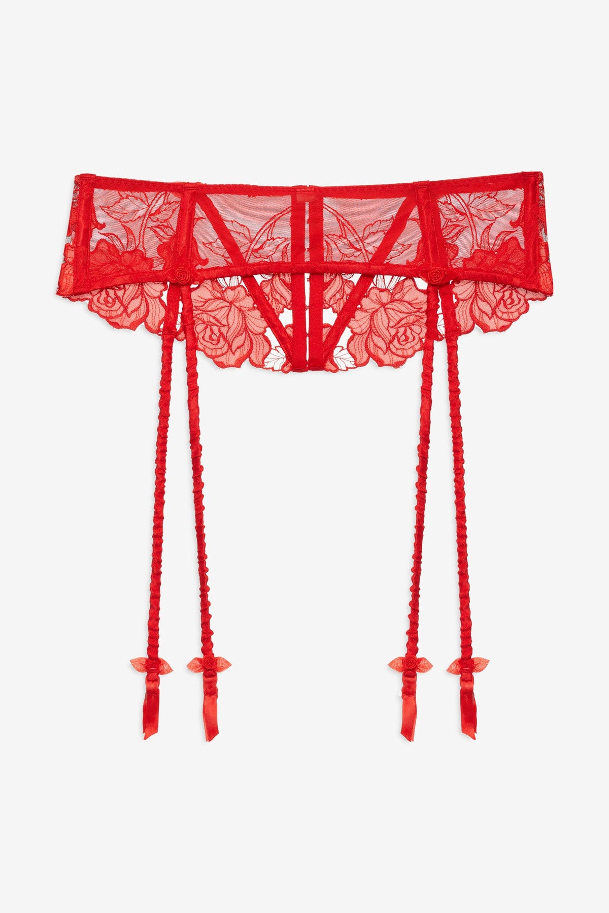 Love is a Rose Garter Belt - Red