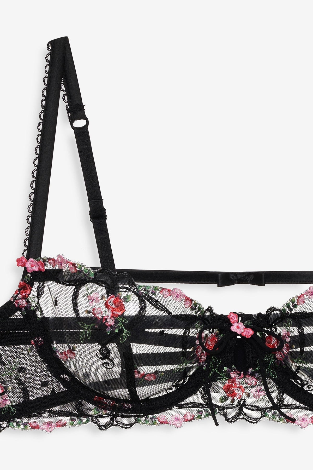 Lovestruck Bows Underwire Bra - Black