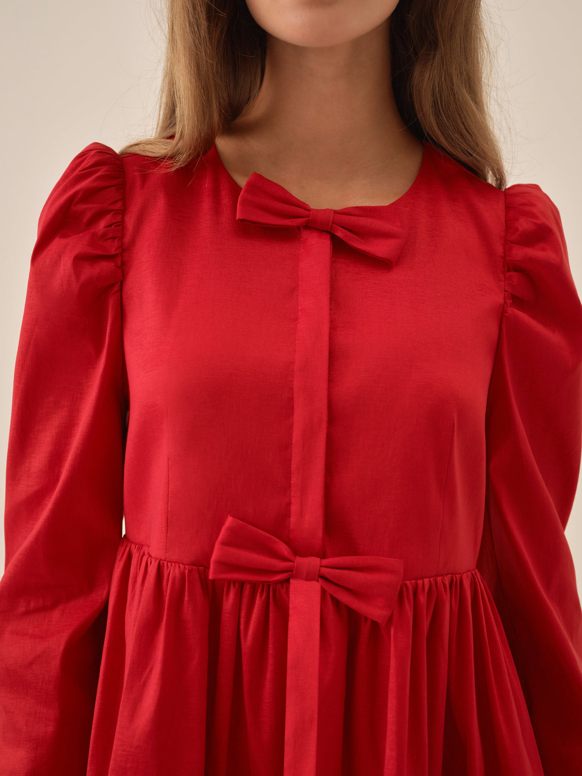 Lucia A-Line Mini Dress - Red